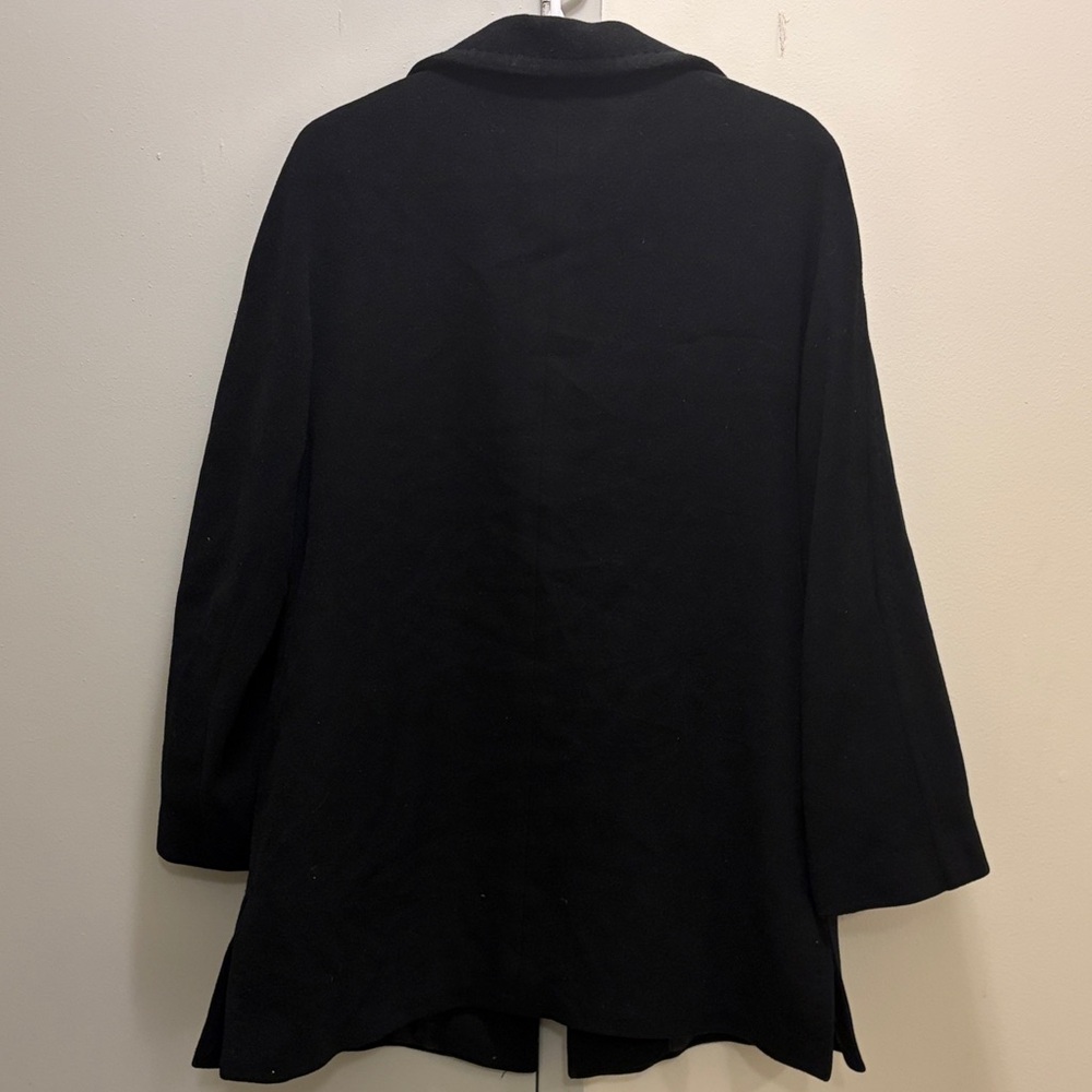 Ellen Tracy Elegant Black Wool coat - Picture 4 of 5